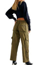 Free People Tahiti Cargo Pant in Dried Herb