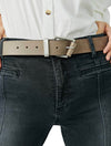 Free People WTF Getty Leather Belt in English Tweed