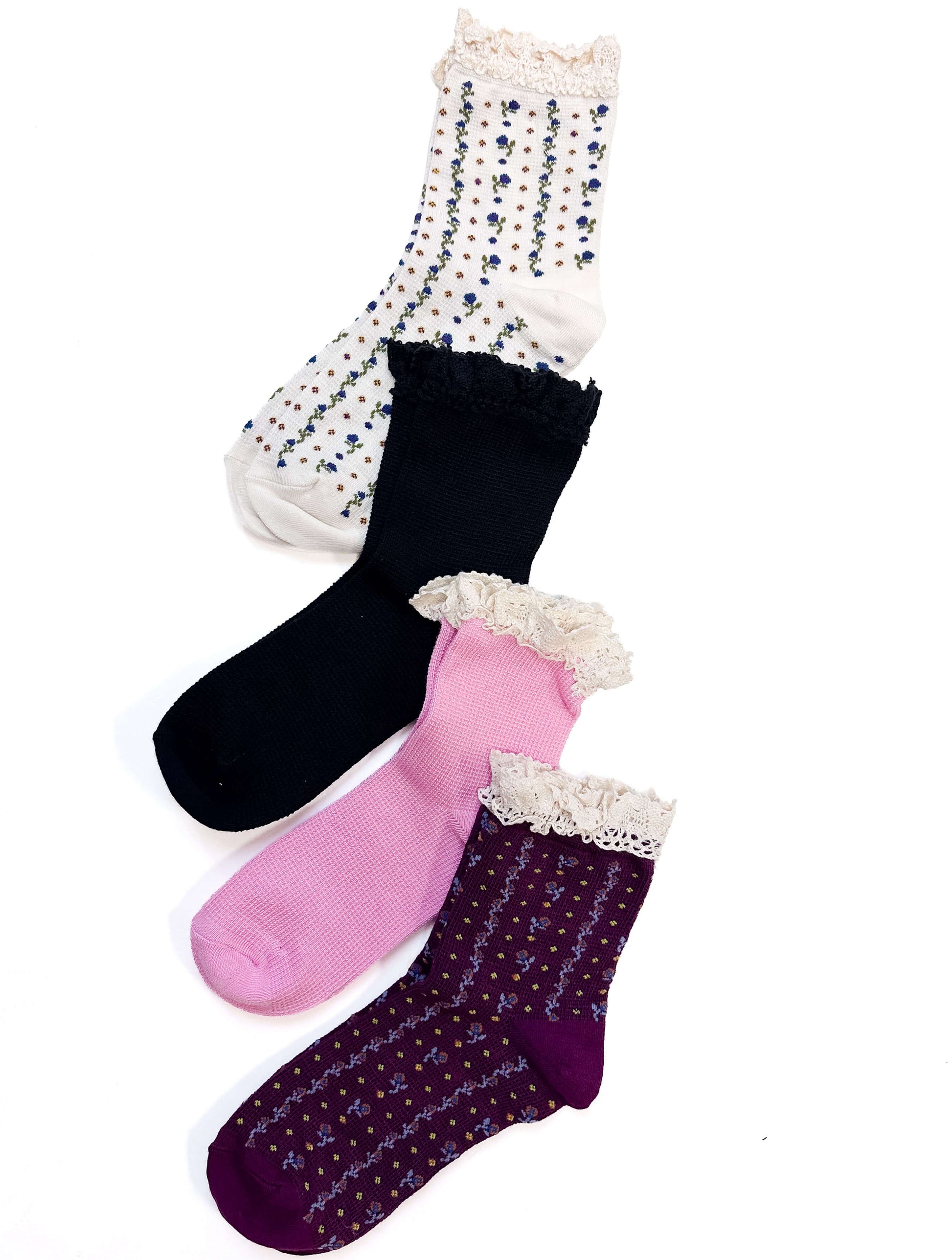 Free People Rosebud Waffle Knit Ankle Sock