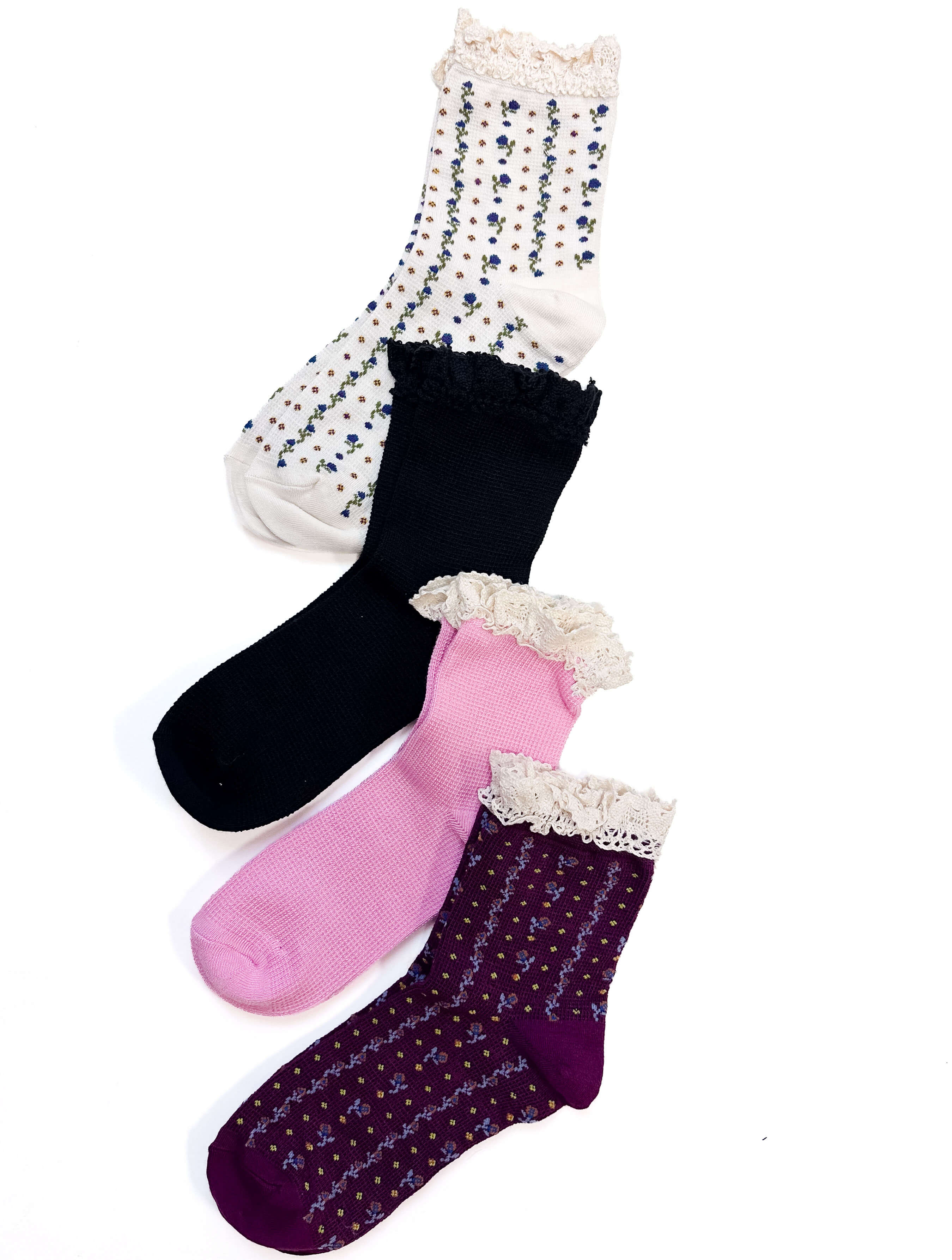 Free People Rosebud Waffle Knit Ankle Sock