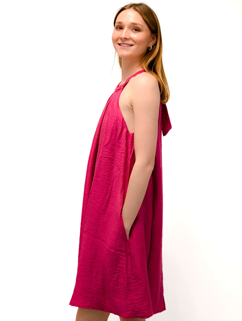 Alisier Woven Dress in Rose