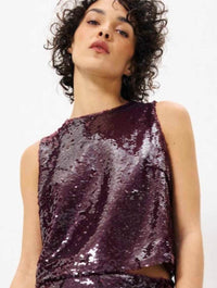 Dafne Sequin Sleeveless Top