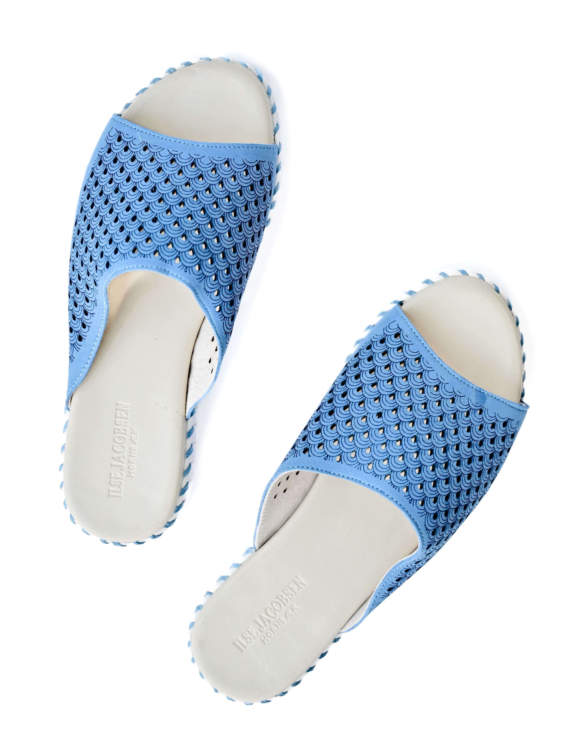 Ilse Jacobsen Tulip Perforated Open-Toe Flat Sandal*