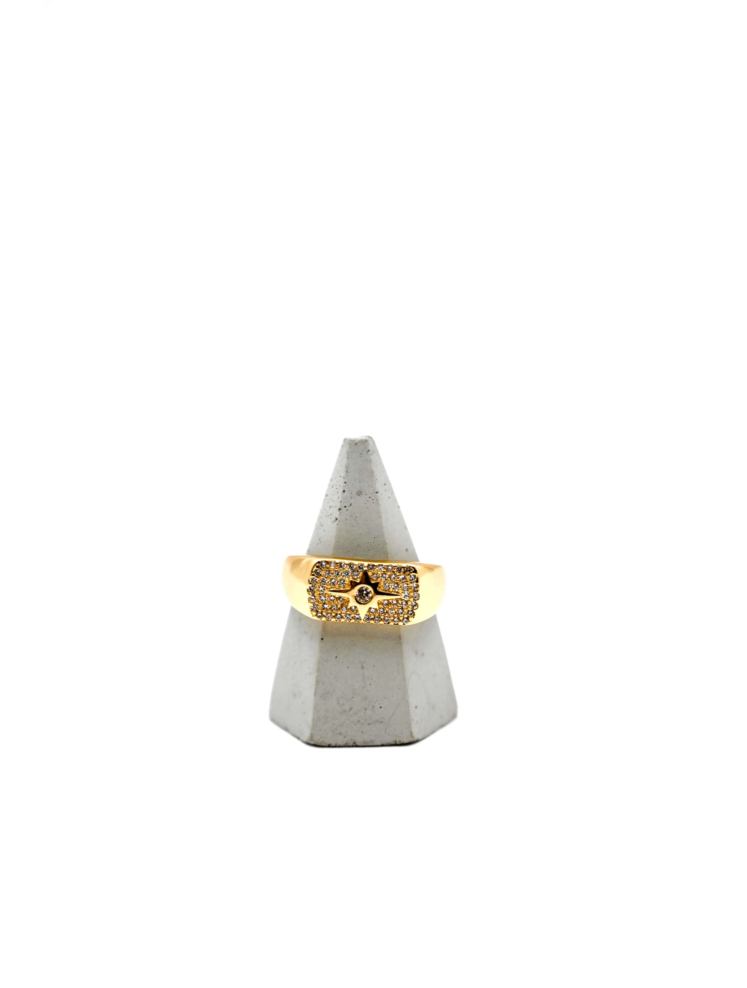 CZ Star Ring in Gold