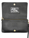 Everly Organizer Flap Crossbody Bag in Black