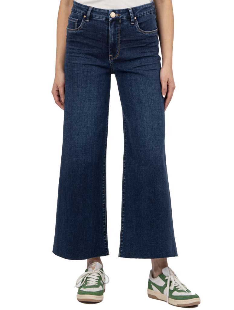 Kut From The Kloth Meg High Rise Wide Leg Jeans with Raw Hem