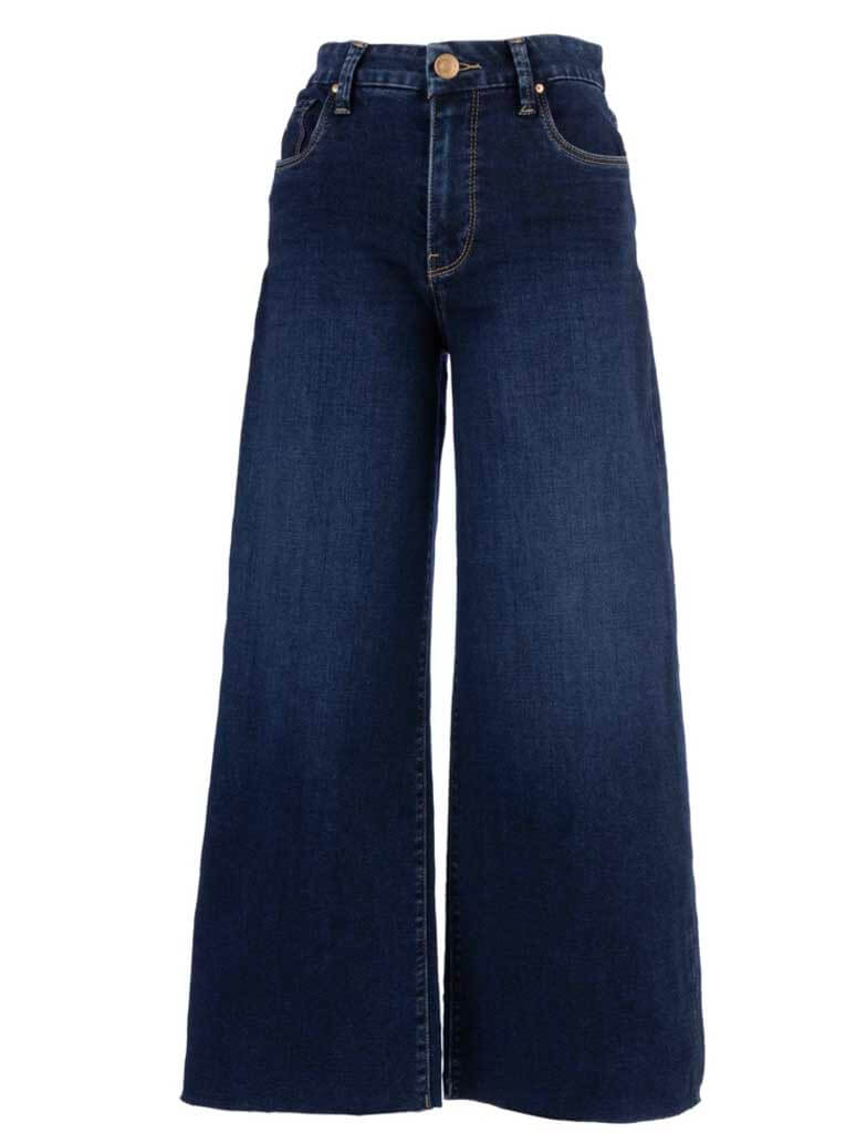 Kut From The Kloth Meg High Rise Wide Leg Jeans with Raw Hem