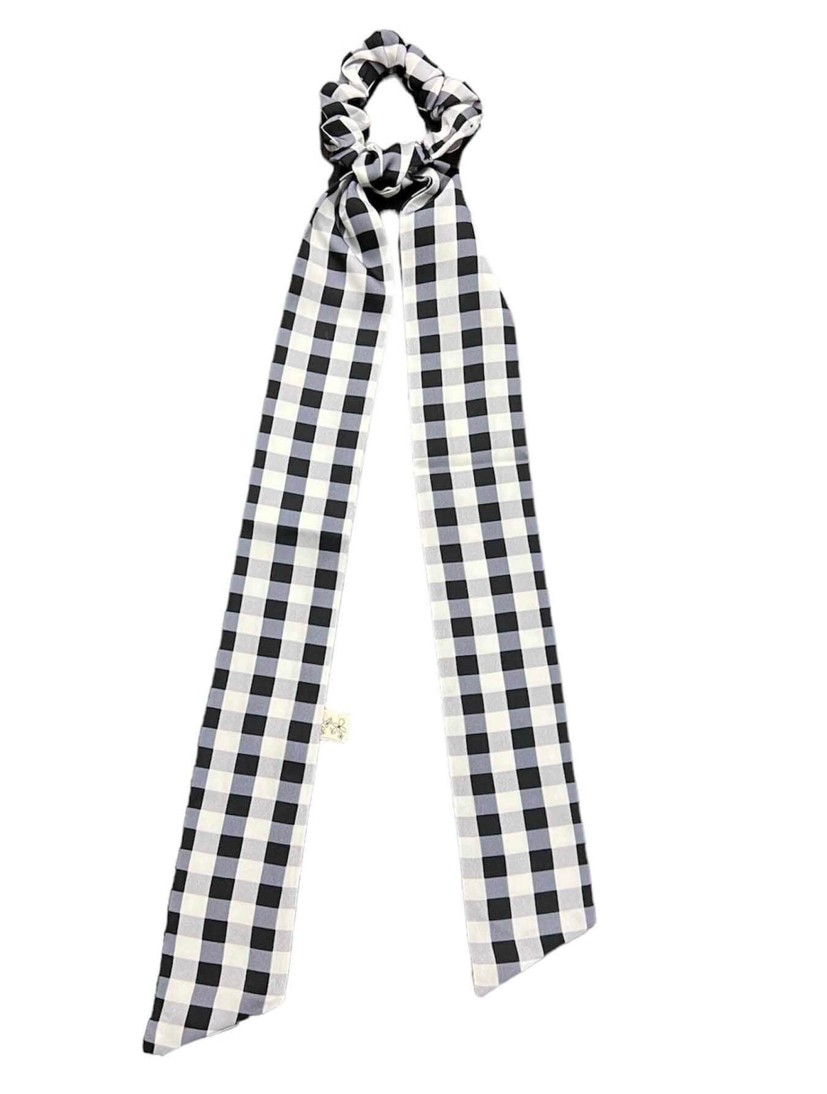 Gingham Scarf Pony in Black