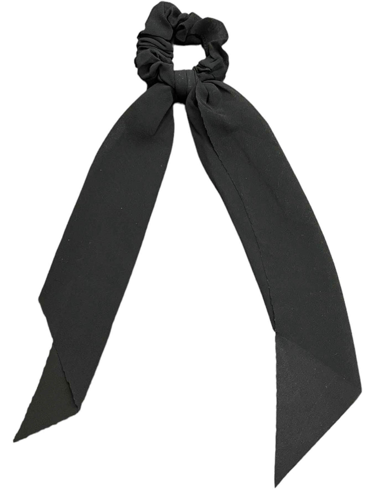 Solid Scarf Scrunchie in Black