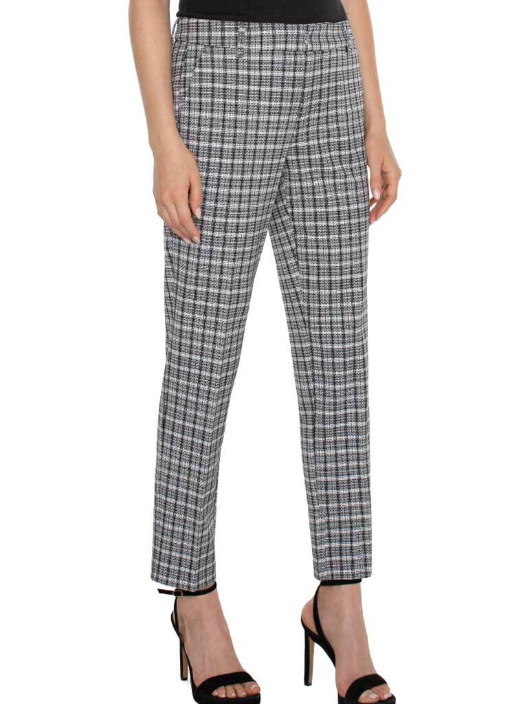 Liverpool Kelsey Trouser in Black/White Plaid