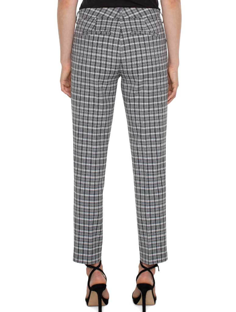 Liverpool Kelsey Trouser in Black/White Plaid