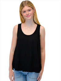 Scoop Neck Tank in Black