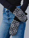 Snowflake Knit Mittens