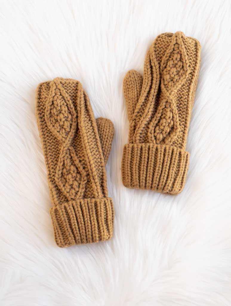 Cable Knit Mittens