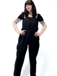 Tencel Slub Overall in Black