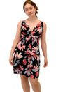 Floral Print Short Grecian Dress