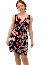 Floral Print Short Grecian Dress