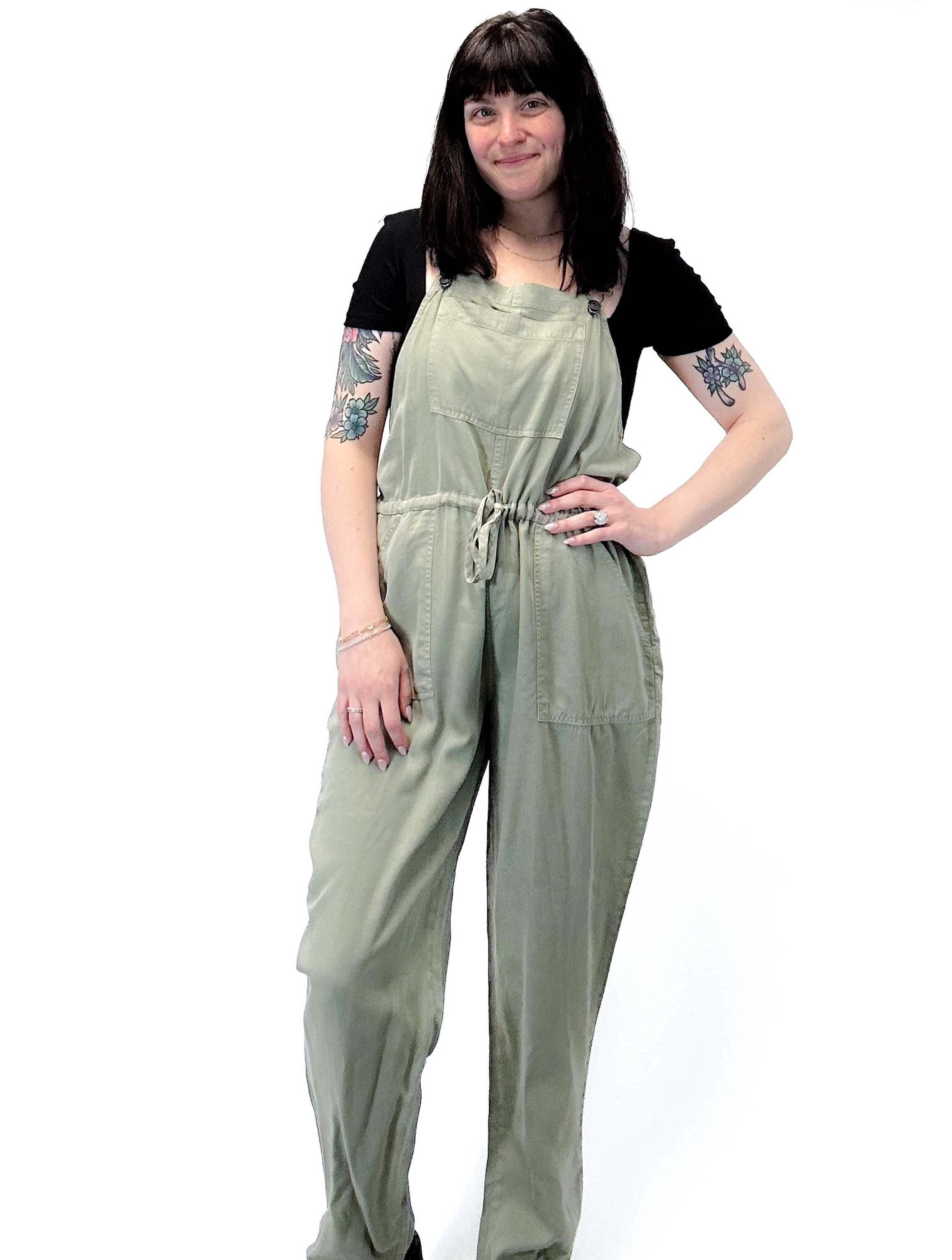 Tencel Slub Overall in Sage