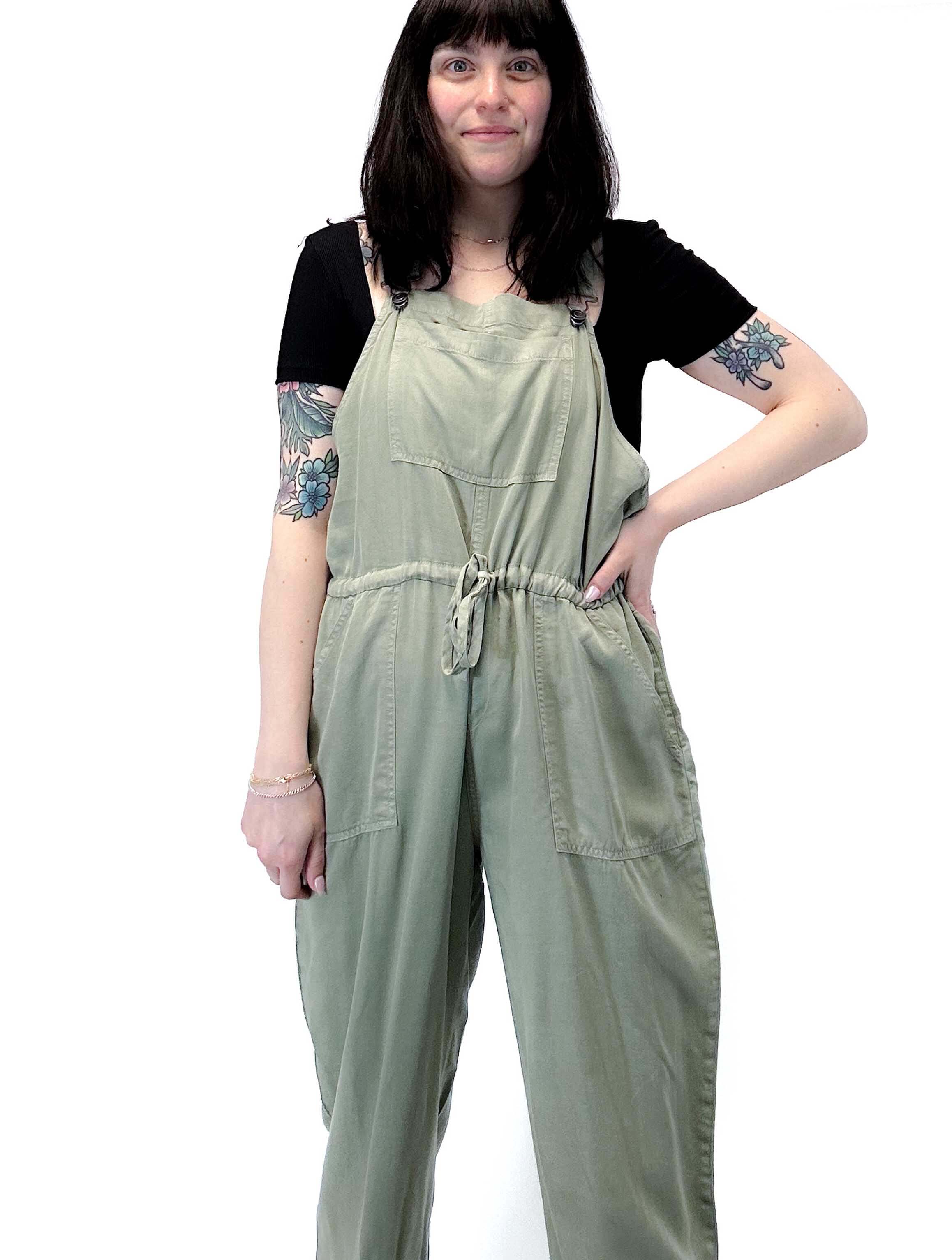 Tencel Slub Overall in Sage