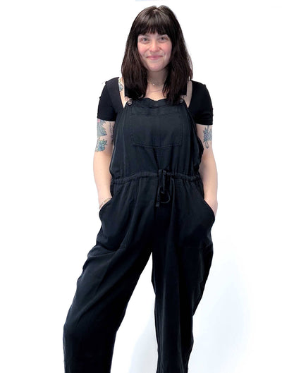 Tencel Slub Overall in Black