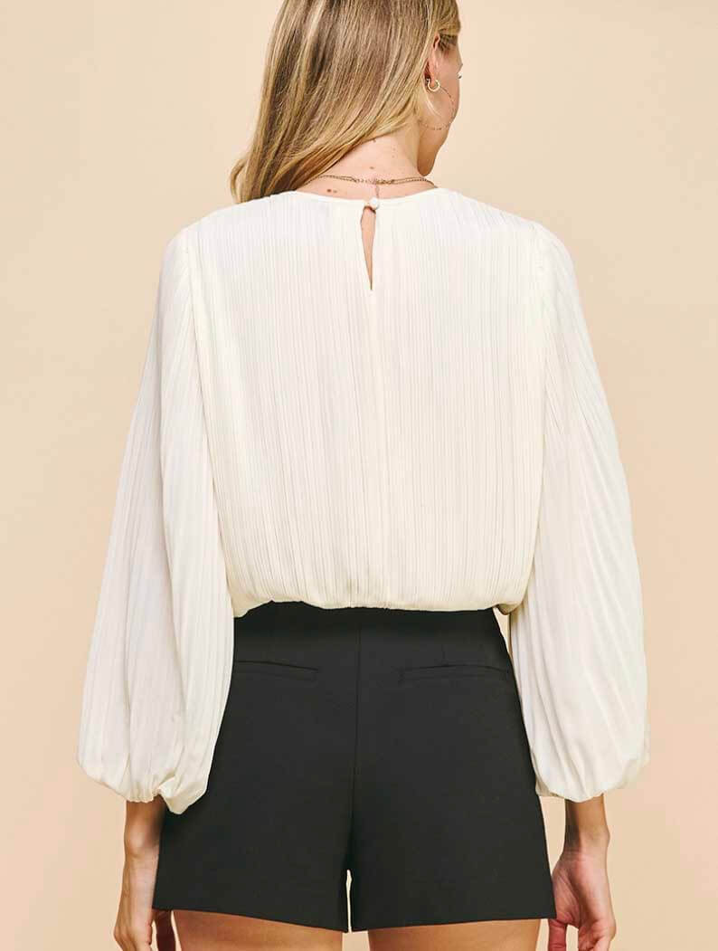 Pleated Woven Top