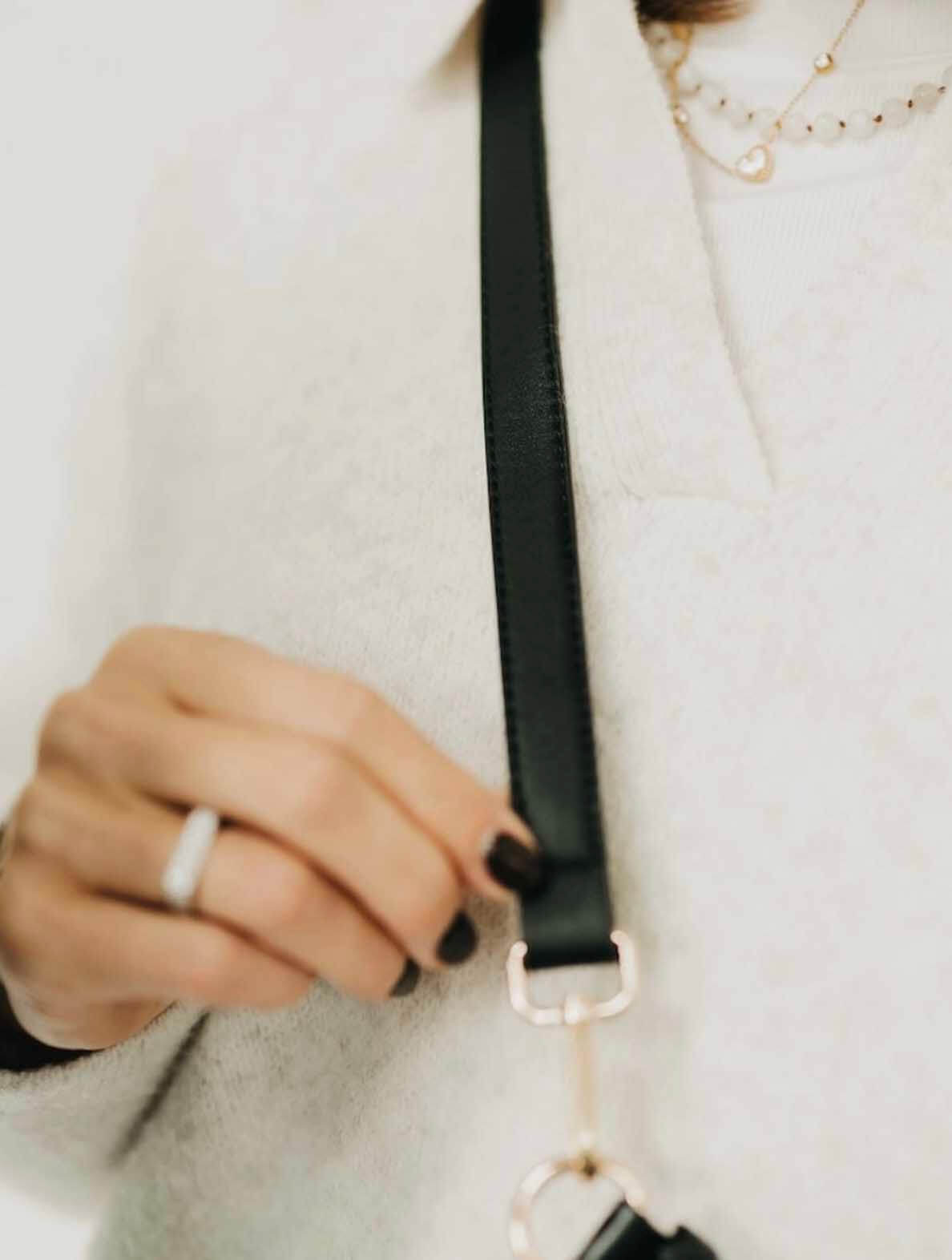 Minimalist Vegan Leather Crossbody Strap
