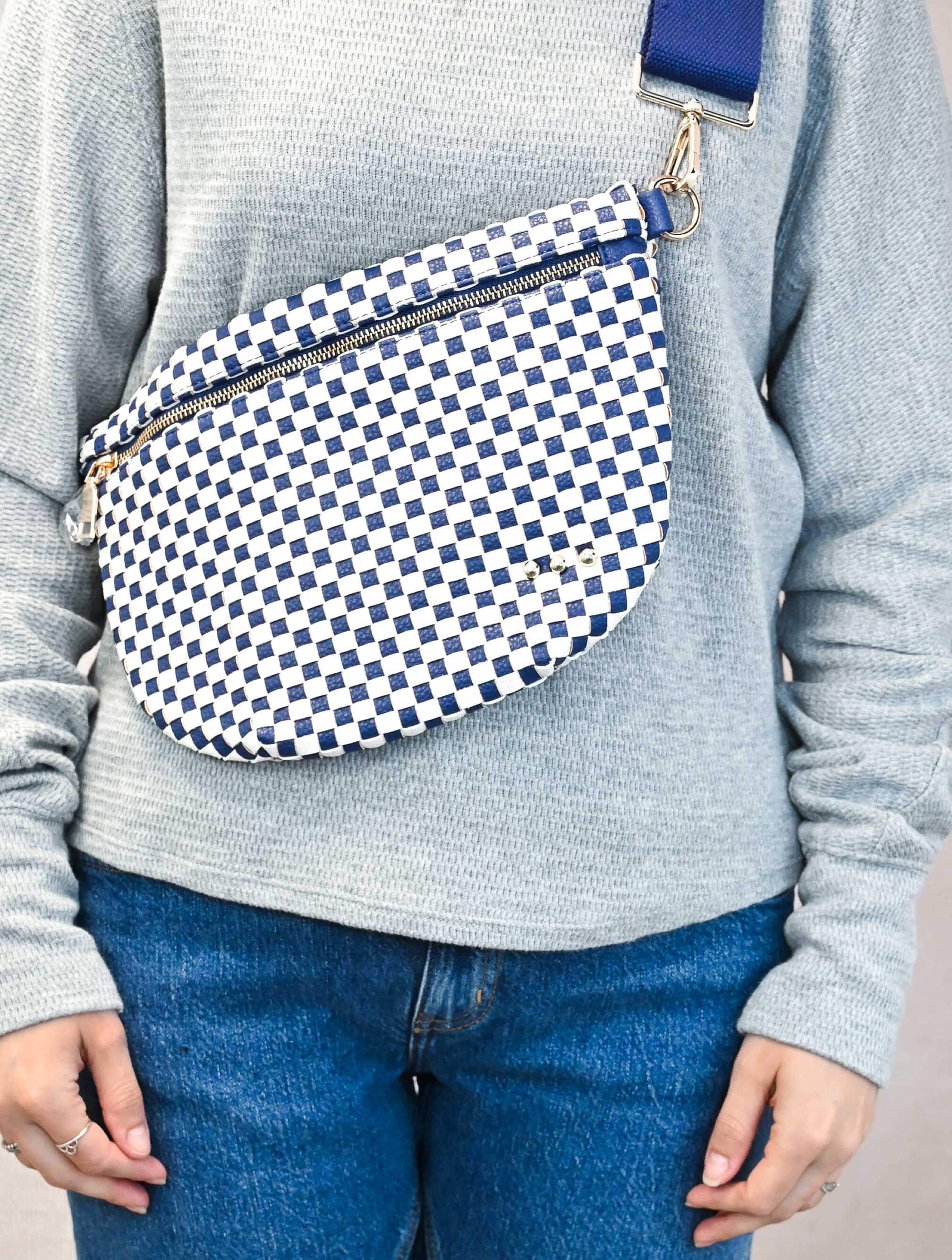Westlyn Woven Bum Bag with Studded Detail