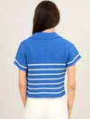 Vael Short Sleeve Cardigan in Royal