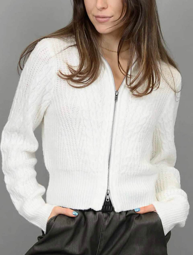 Long Sleeve Crew Neck Cardigan