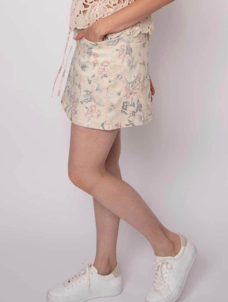 Skie Stretch Twill Mini Skirt