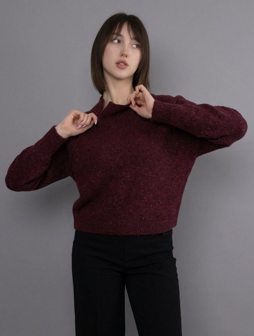 Mandisa Long Raglan Sleeve Crew Sweater