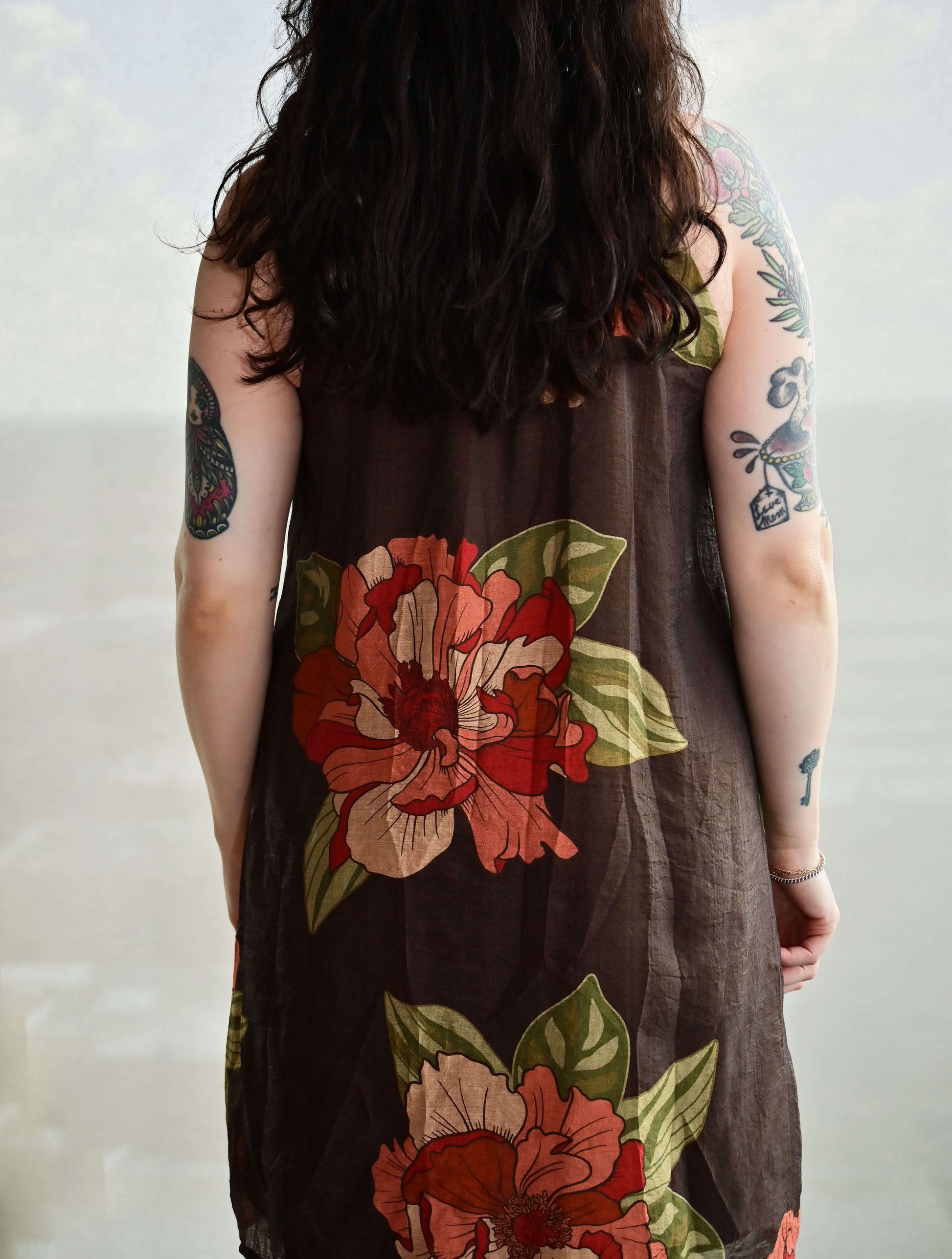 Sleeveless Floral Flowy Dress