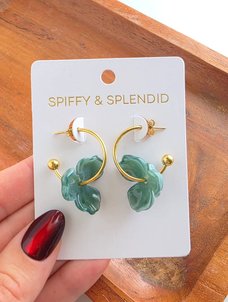 Magnolia Hoop Earrings