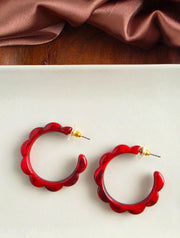 Scarlett Hoops in Crimson Red