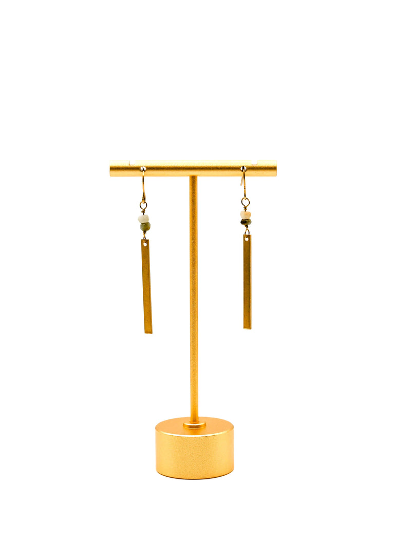 Bar Drop Earrings in Brass