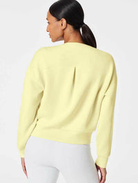 Spanx AirEssentials Crew Sweater in Lemon Lime