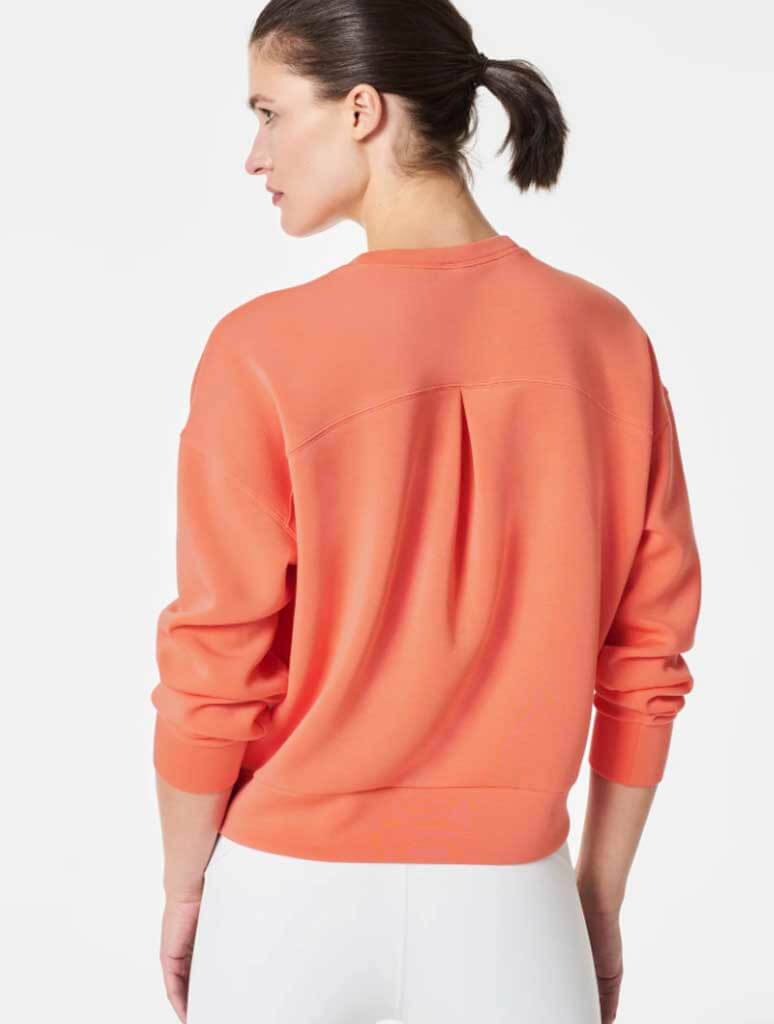 Spanx AirEssentials Crew Sweater in Sunset Peach