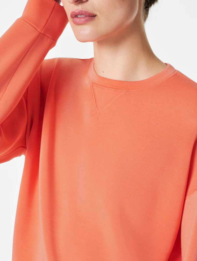 Spanx AirEssentials Crew Sweater in Sunset Peach