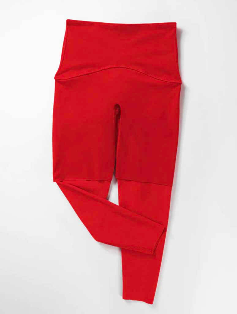 Spanx Booty Boost Active Contour Rib 7/8 Leggings in Spanx Red