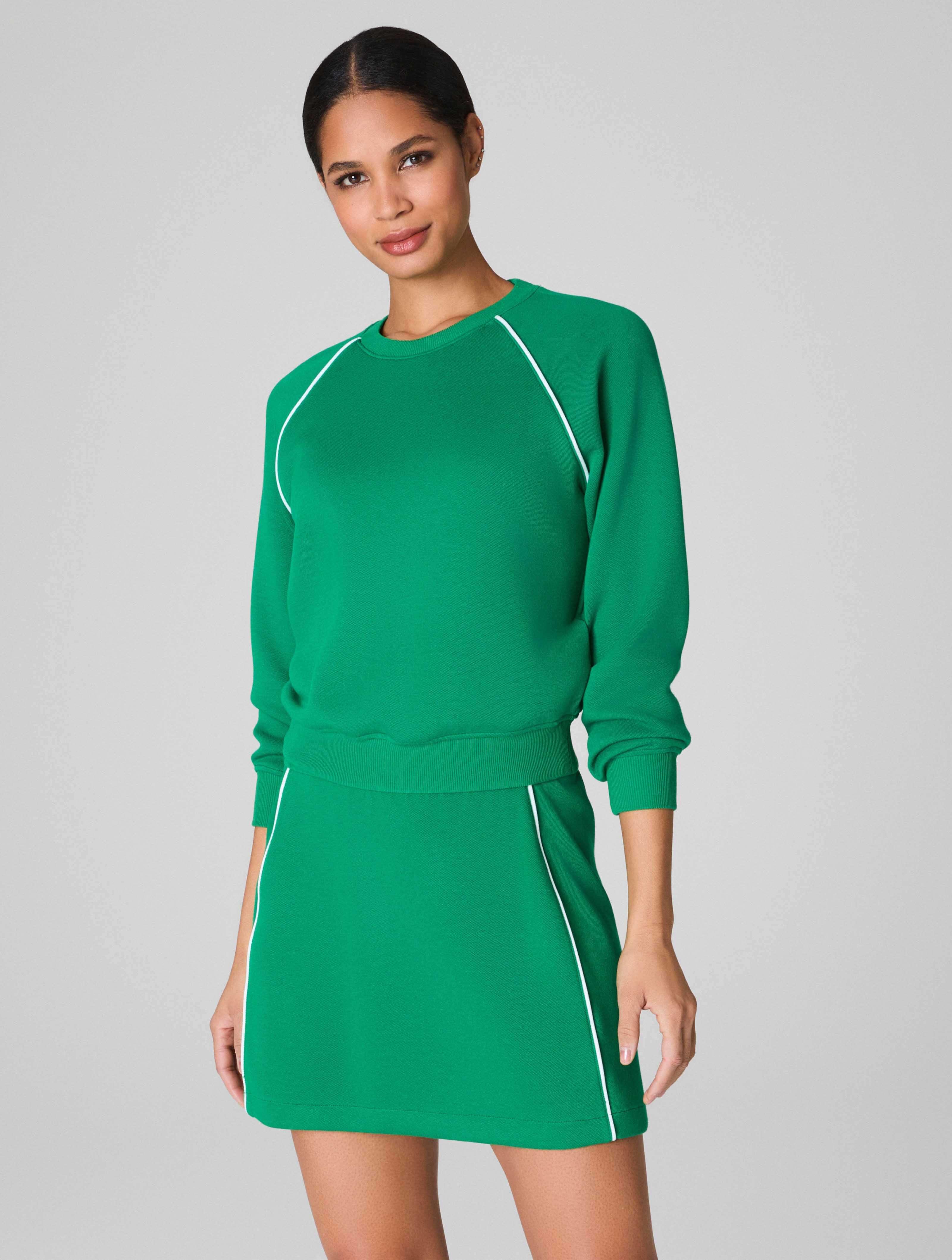 Spanx AirEssentials Pique Long Sleeve Crewneck Top