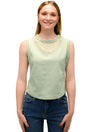 Mesh Detail Tank in Sage