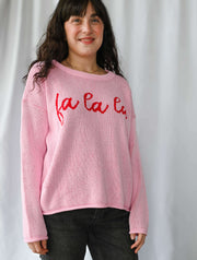 'FA LA LA' Boxy Sweater