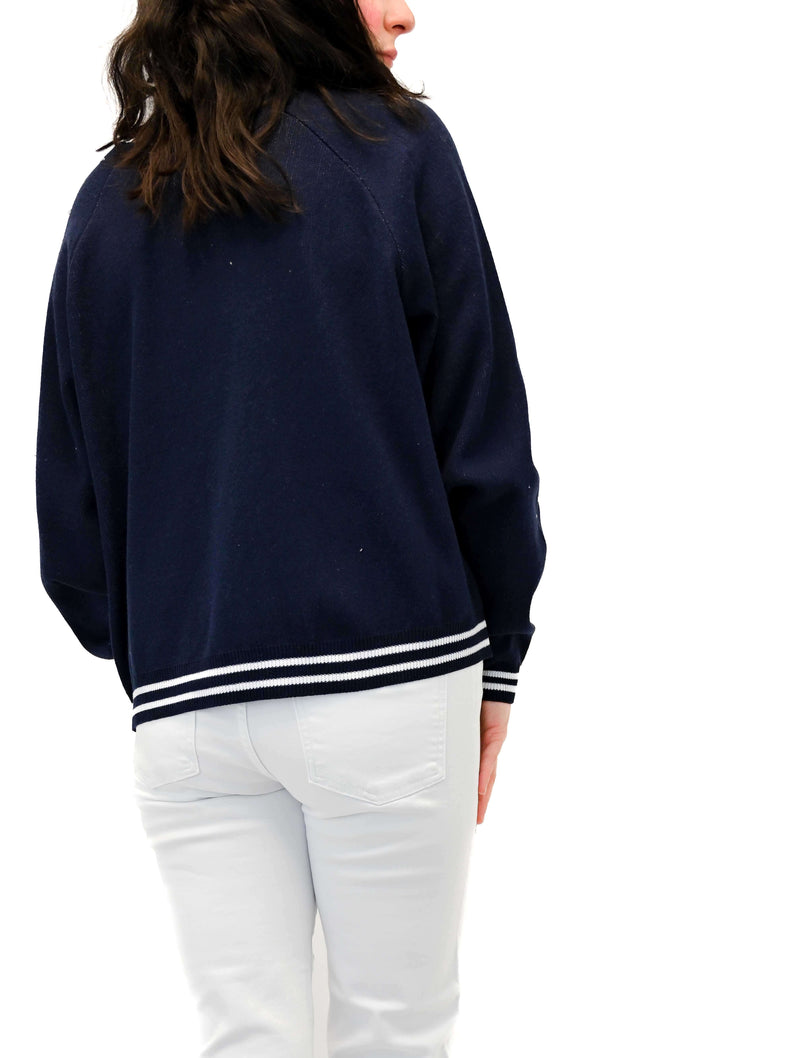 "USA" Sweater in Navy/White