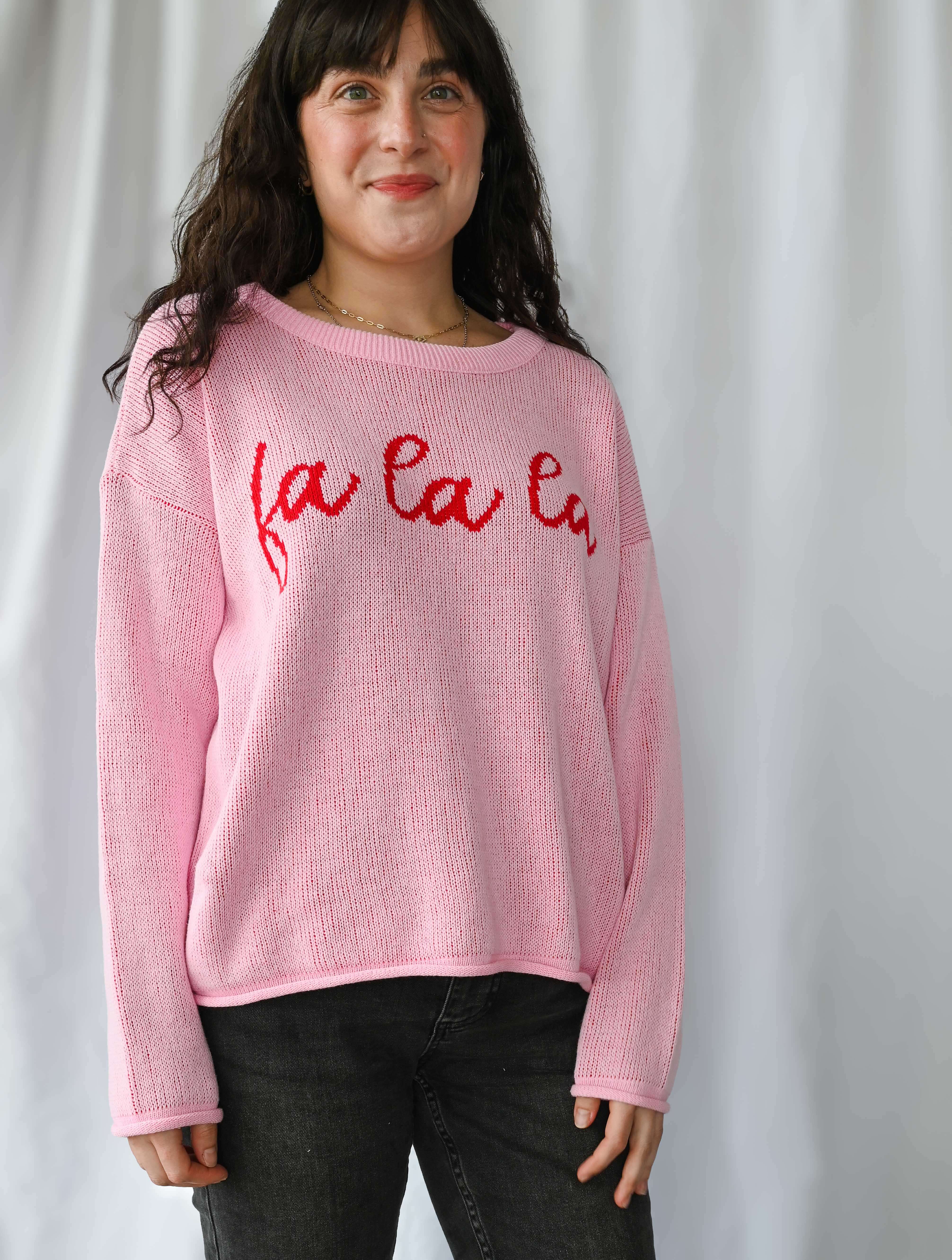 'FA LA LA' Boxy Sweater