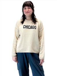 "Chicago" Boxy Sweater in Camel/Black