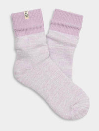 UGG Rib Knit Slouchy Quarter Sock in Orchard Petal