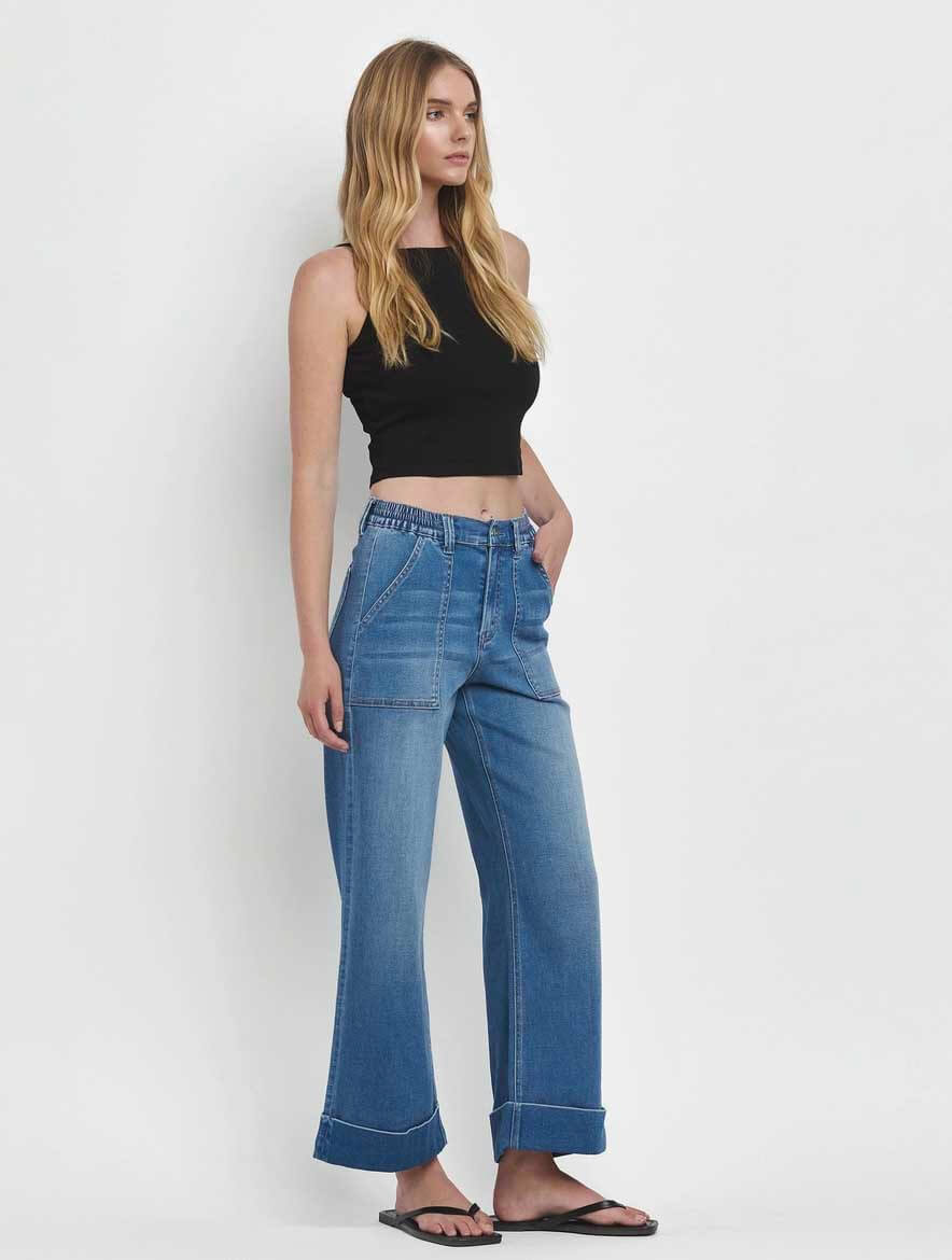 Vervet Kris High Rise Super Soft Baggy Wide Leg Jeans