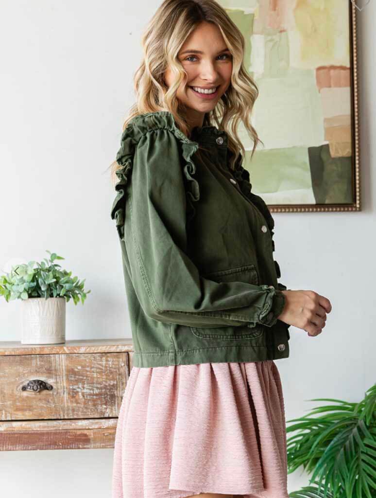 Ruffled Trim Jacket