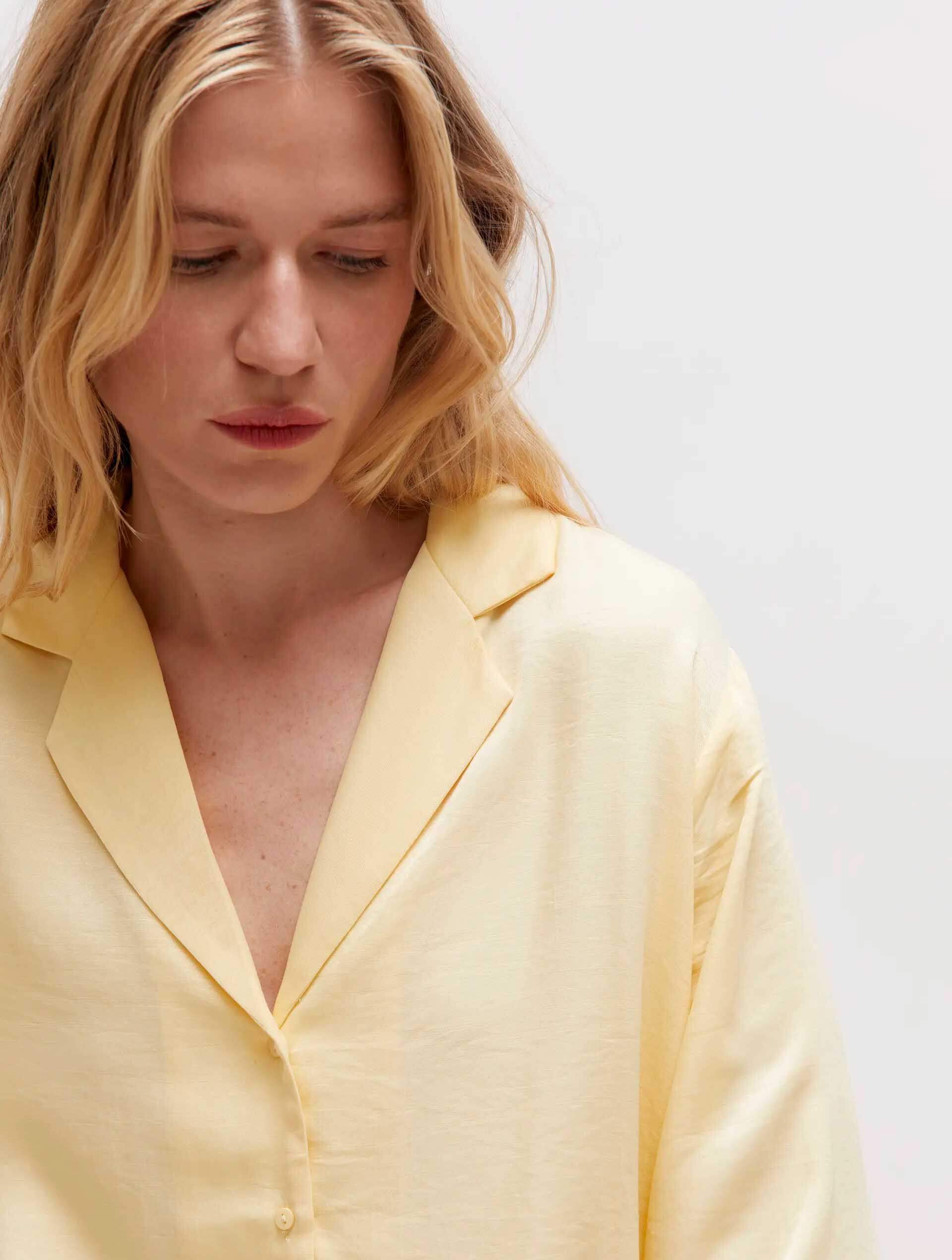 Button Down Blouse in Yellow