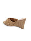 Silent D Katia Wedge Sandal in Natural Raffia